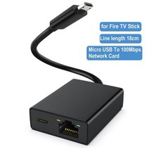 네트워크 스위치 허브 Fire TV 스틱 마이크로 용 Zexmte 이더넷 어댑터 Chromecast Ultra Audio 100Mbps, 01 Micro to 100Mbps