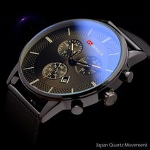 디엔 손목시계 남성시계 남자시계 블랙 메탈시계 얇은 캐주얼 패션시계 남자친구 선물