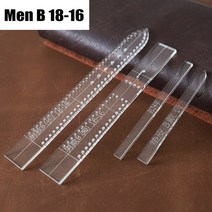 가죽공예공구세트 치즐 목타가죽 공예 도구 투명 아크릴 시계 스트랩 템플릿 홈 DIY 용품 금형 남녀, 10 MEN-B18-16-1SET