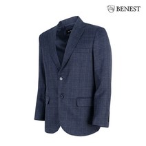 베네스트 춘추용 남성 체크 투버튼 콤비자켓 NG-2081