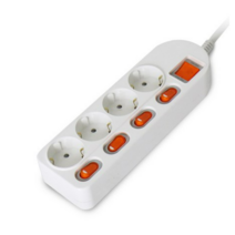 파워존 메인 개별 안전 멀티탭 4구 화이트 16A ME430, 10개, 3m.