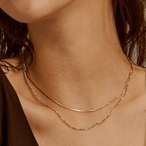[Hei][태연 수호 이하늬 김세정 류수정 착용] two lines chain necklace