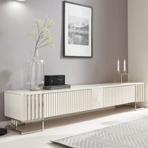 제퍼슨가구 카리나 산호석 와이드 TV거실장 2100, 화이트