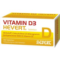 [독일 내수 정품](비타민) VITAMIN D3 HEVERT Tabletten 200St
