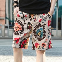해외직구 수채화 하와이안 반바지 7종 빅사이즈 남자 여자 밴딩 숏팬츠 여름 비치 휴가 바캉스 룩 by the shoes on