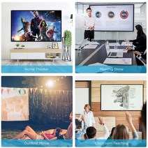 스크린천 고휘도 반사 프로젝터 스크린 Espon BenQ TD96 홈 60 100 120 150 인치 169 패브릭 프로젝션, [07] 150 인치