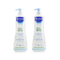 블루체리 무스텔라 노 린스 클렌징 워터 듀오 셋트 (얼굴 & 기저귀 부위) - 정상 피부용 2x750ml