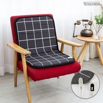 엔뚜마노 블랙스퀘어 2인용 전기방석 전기매트 온열매트 (45cm x 90cm)