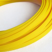 케이블 슬리브 클립 타이 배선 덕트 PET 확장 케이블 슬리브 2mm 40mm 타이트 브레이드 고밀도 경도 절연 라인 보호 와이어 랩 글 랜드 외장, UV Yellow|30mm