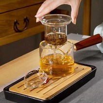 꾸밈백서 내열유리 핸들 티포트 400ml