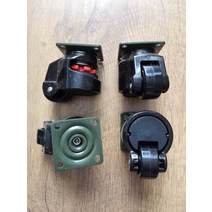 4pcs 나일론 레벨 조정 캐스터 gd-40f 헤비 듀티 산업용 롤러 휠 레벨링 캐스터 휠 블랙, 01 GD-40F