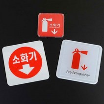 안내표지판 안내판 표찰 소화기표지판 미니 사각 소화기 표지판, 시스템사인 65x65