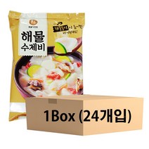 이가자연면 해물 수제비(188.5g) (묶음), (1박스 24봉) 해물수제비 1BOX