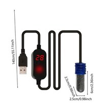 어항항온기 미니 수족관 가열 막대 물고기 탱크 수족관 히터 잠수정 온도 조절기 히터, 검은색