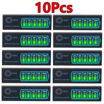 1S-8S 18650 리튬 이온 리포 5-30V 납산 배터리 레벨 표시기 테스터 LCD 디스플레이 미터 모듈 용량 전압계, [02] 10Pcs