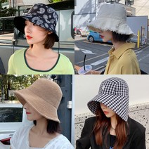 여성 가을 사계절 코튼 벙거지 니트 버킷햇 빵모자 꼭지 베레모 헌팅캡