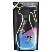 페브리즈 MEN 데오드란트 파워 섬유탈취제 쿨아쿠아향 리필, 320ml, 6개