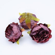 플라워 월 드라이 실크 모란 머리 벽 웨딩 홈 장식 액세서리 수제 인공 꽃 선물 신부 브로치 개, 색상 10