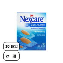 3M 넥스케어 숨쉬는 방수밴드 혼합형 30매 X 3개, 21개