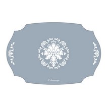 오마주 멜로우스페이스 실리콘 테이블매트 프렌치, 프렌치2 멜란지블루 (OTMF1-MB), 44 x 29cm