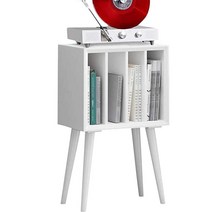 [정품] Kelendle 비닐 보관 캐비닛 턴테이블 스탠드 레코드 플레이어 디스플레이 스탠드 캐비닛 선반 비닐 레코드 홀더 랙 LP 앨범 홀더 오거나이저 미디어 보관 디스플레이 스, White