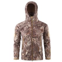 캠핑 하이킹 필수 야외 양털 따뜻한 하이킹 재킷 Softshell 방수 스포츠 용 코트 군사 전술 Camo 겉옷 의, 14 desert python_04 XL