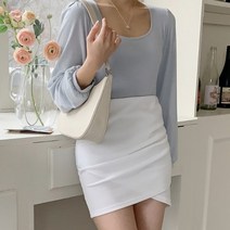 바보사랑 여성 밴딩 베이직 튤립 미니 스커트 치마 a.디작소