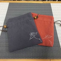 [바보사랑] 덕의방 연꽃 찻잔 가방 (그레이-빨강), 새옵션:빨강, 새옵션:빨강