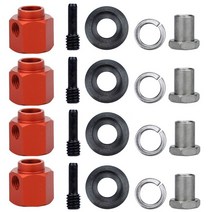 YK4083라스타RC카부품 카오프로드무선부품4개/대 12MM 금속 휠 육각 허브 1/10 RC 자동차 Traxxas TRX4, 10 11mm red
