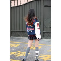 겨울 커플 벨벳 과잠 캐주얼 기모 힙합 바시티 자켓 레터링 유행 학잠