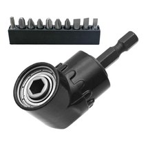 GHSHOP 블랙 드릴 비트 홀더 육각 샤프트 드라이브 어댑터 마그네틱 비트 전동 공구, 90g, 검은 색, 합금강