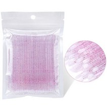 일회용 마이크로 브러쉬 속눈썹 연장 개별 제거 면봉 도구, 14 Pink 100pcs