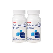 GNC 엽산800 (300mg 100정 100일분) x 2입 정품보장 160768
