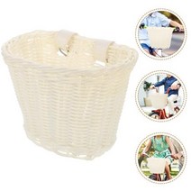 안마의자매트 러그 카페트 자전거 전기 스쿠터 전면 바구니 어린이 세발 지팡이 짠 핸들 바, White