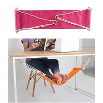 Home-organizer Tech 휴대용 조절 가능한 발 해먹 코너 책상 사무실 받침대 미니 밑 가정 사무실 비행기 여행 공부 휴식용(다크 블루), Pink