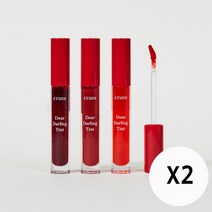 [1+1] 디어 달링 워터젤 틴트 2개 SET, BR401 무화과 레드, PK002 자두 레드