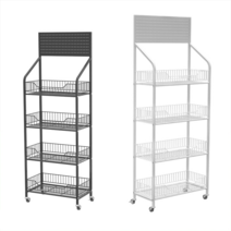 편의점 식품 가게 슈퍼 진열대 과자 빵 매대 음료, 상세이페이지 참고, 블랙 50x30x167 +휠