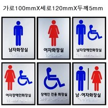 국산 라인케어 화장실 점자 촉지판 시각 장애인용 안내판 표지판 스티커 알림, 여자화장실