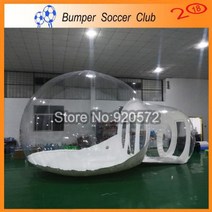 롯지 풍선 야외 공기 통나무 집 캠핑 투명 이글루 돔 clear bubble inflatable tent, 4일차, 하얀색
