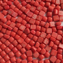 취미 공예 재료 모자이크 100g/3.52oz(약 300pcs) 0.58cm 정사각형 유약 옥 타일 DIY 만들기 멀티 색상 옵션, 100g-3.52oz, Red1
