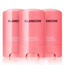 블랑카우 소프트 피니시 핑크 선스틱 SPF50+ PA++++ 21g, 3개