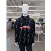 [20FW] 헤지스골프 남성 패턴프린트 약기모 하이넥 반집업 HUTS0D005 BK(1357729)