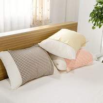 바자르 멜로체크 선염 필로우커버75x45, 옐로우