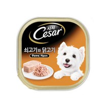 시저 시저캔 쇠고기와닭고기 100g 애견간식 강아지간식, 1개