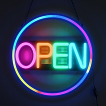 21세기트랜드 LED 모션팝 칼라 OPEN 네온사인, 단품