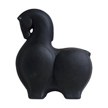 말 동상 입상 책장 데스크탑을 위한 창조적 소장 장식 장식품, 세라믹, 검은색