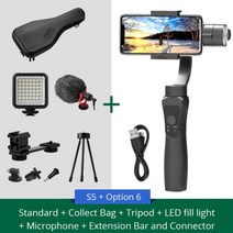 스마트폰 블루투 짐벌 안정기쎌카봉 아이폰 13안드로이드 스마트 폰용 흔들림 방지 3 축 핸드 헬드 비디오 기록 삼각대가있는, 협력사, 옵션 6