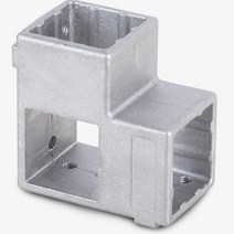 선반 진열대 만들기 작업 파이브 연결 캡 철물 DIY조립 소켓, 01)사각파이프 조인트 30 은색 8개
