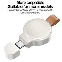 무선 충전기 2 In 1 애플 워치 6 5 4 3 Se 시리즈 IWatch 액세서리 휴대용 c타입 충전 도킹 스테이션 애플 워치, White