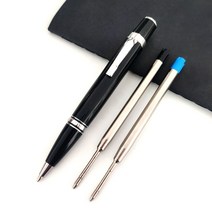 특이한 예쁜 선물용 시그노 볼펜 럭셔리 미니 풀 메탈 짧은 리필 . 및 파란색 잉크
